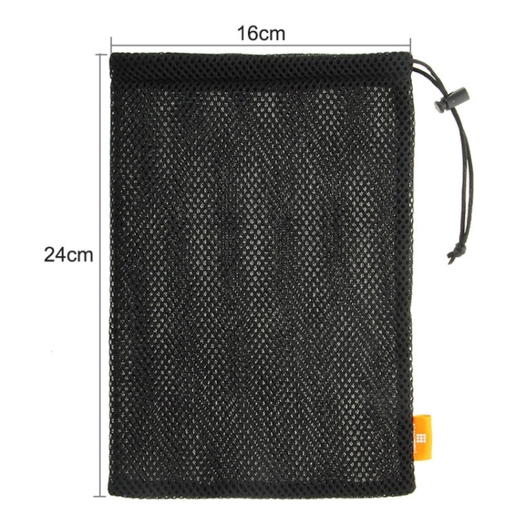 HAWEEL Nylon Mesh Drawstring Pouch Bag with Stay Cord for up to 7.9 inch Screen iPad and Tablet, Size: 24cm x 16cm(Black) - free shipping - PMC TechLife - Order now!