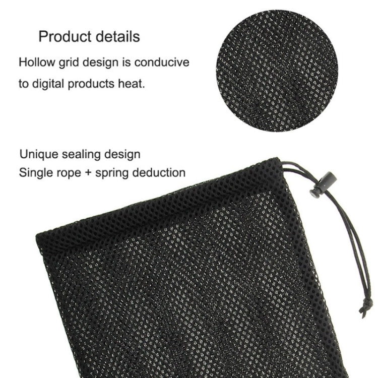 HAWEEL Nylon Mesh Drawstring Pouch Bag with Stay Cord for up to 7.9 inch Screen iPad and Tablet, Size: 24cm x 16cm(Black) - free shipping - PMC TechLife - Order now!