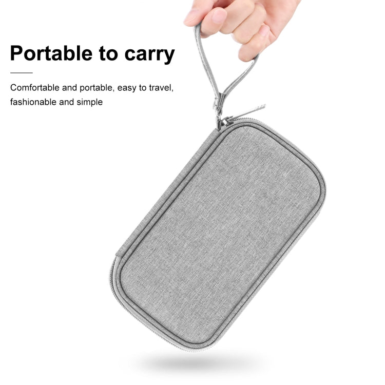 HAWEEL Electronic Organizer Storage Bag for Cellphones, Power Bank, Cables, Mouse, Earphones(Grey) - Digital Storage Bag by HAWEEL | Online Shopping South Africa | PMC TechLife | Buy Now Pay Later Mobicred