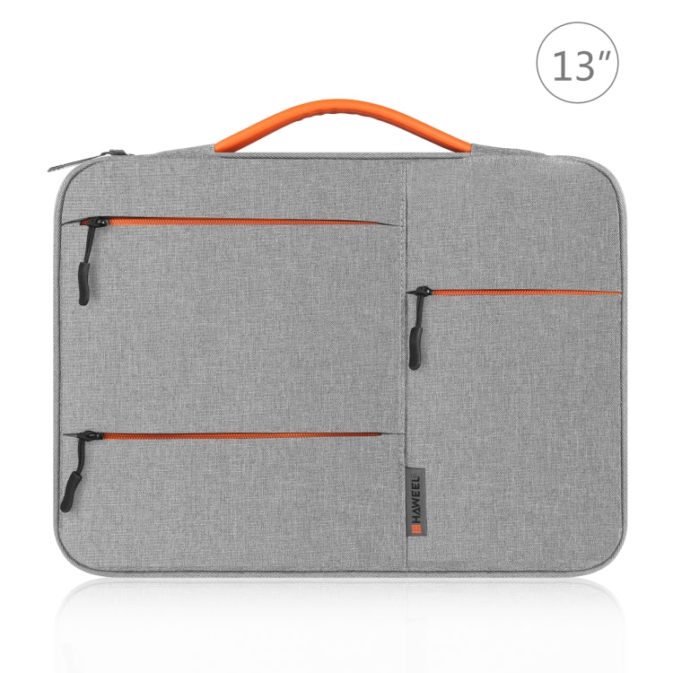 HAWEEL 13.0 inch Sleeve Case Zipper Briefcase Laptop Handbag For Macbook, Samsung, Lenovo Thinkpad, Sony, DELL Alienware, CHUWI, ASUS, HP, 13 inch -13.5 inch Laptops(Grey) - 13.3 inch by HAWEEL | Online Shopping South Africa | PMC TechLife | Buy Now Pay Later Mobicred