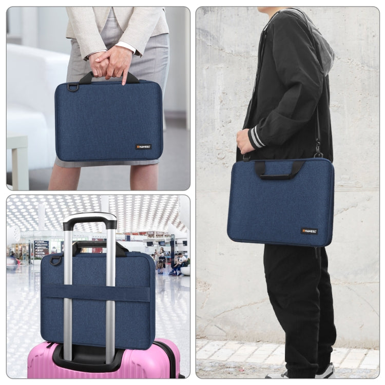 HAWEEL 15.0 inch -16.0 inch Briefcase Crossbody Laptop Bag For Macbook, Lenovo Thinkpad, ASUS, HP(Navy Blue) - 15 inch by HAWEEL | Online Shopping South Africa | PMC TechLife | Buy Now Pay Later Mobicred