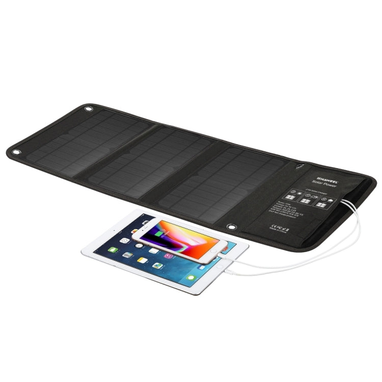 HAWEEL 21W Foldable Solar Panel Charger with 5V 3A Max Dual USB Ports - free shipping - PMC TechLife - Order now!
