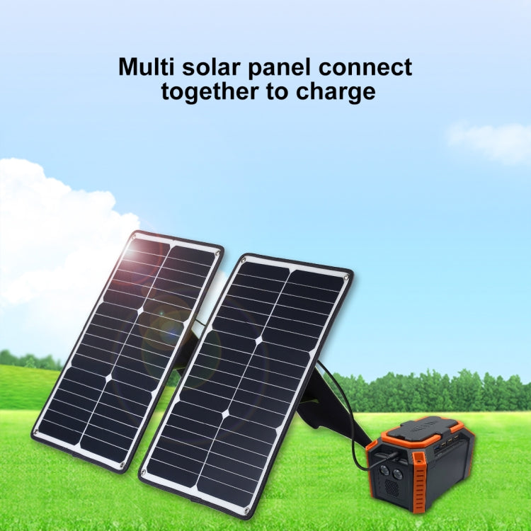 HAWEEL Portable 20W Monocrystalline Silicon Solar Power Panel Charger, with USB Port & Holder & Tiger Clip, Support QC3.0 and AFC(Black) - Charger by HAWEEL | Online Shopping South Africa | PMC TechLife | Buy Now Pay Later Mobicred