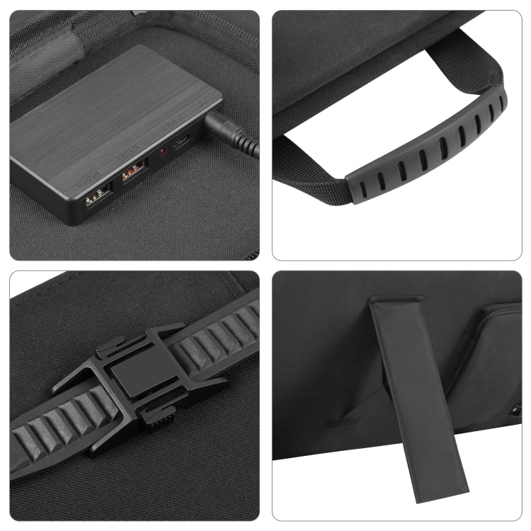 HAWEEL 50W Foldable Solar Panel Charger Travel Folding Bag(Black) - free shipping - PMC Jewellery - Order now!