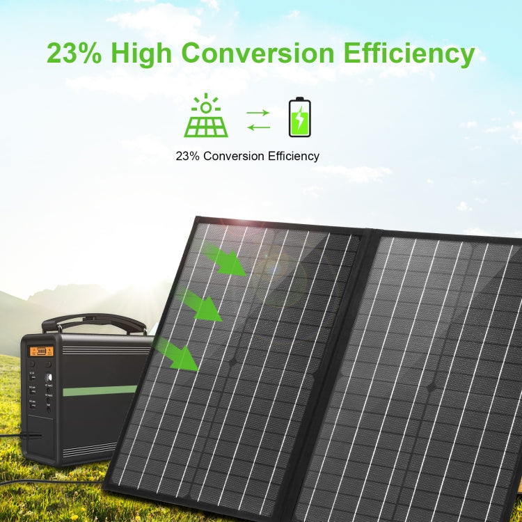 HAWEEL 50W Foldable Solar Panel Charger Travel Folding Bag(Black) - free shipping - PMC Jewellery - Order now!