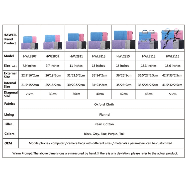 HAWEEL 7.9 inch Sleeve Case Zipper Briefcase Carrying Bag, For iPad mini 4 / iPad mini 3 / iPad mini 2 / iPad mini, Galaxy, Lenovo, Sony, Xiaomi, Huawei 7.9 inch Tablets(Pink) - free shipping - PMc TechLife - Order now!