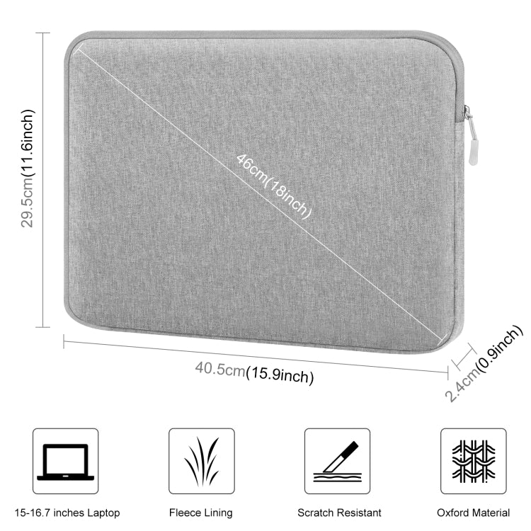 HAWEEL 16 inch Laptop Sleeve Case Zipper Briefcase Bag for 15-16.7 inch Laptop(Grey) - free shipping - PMC TechLife - Order now!