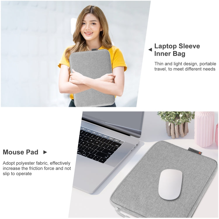 HAWEEL 16 inch Laptop Sleeve Case Zipper Briefcase Bag for 15-16.7 inch Laptop(Grey) - free shipping - PMC TechLife - Order now!