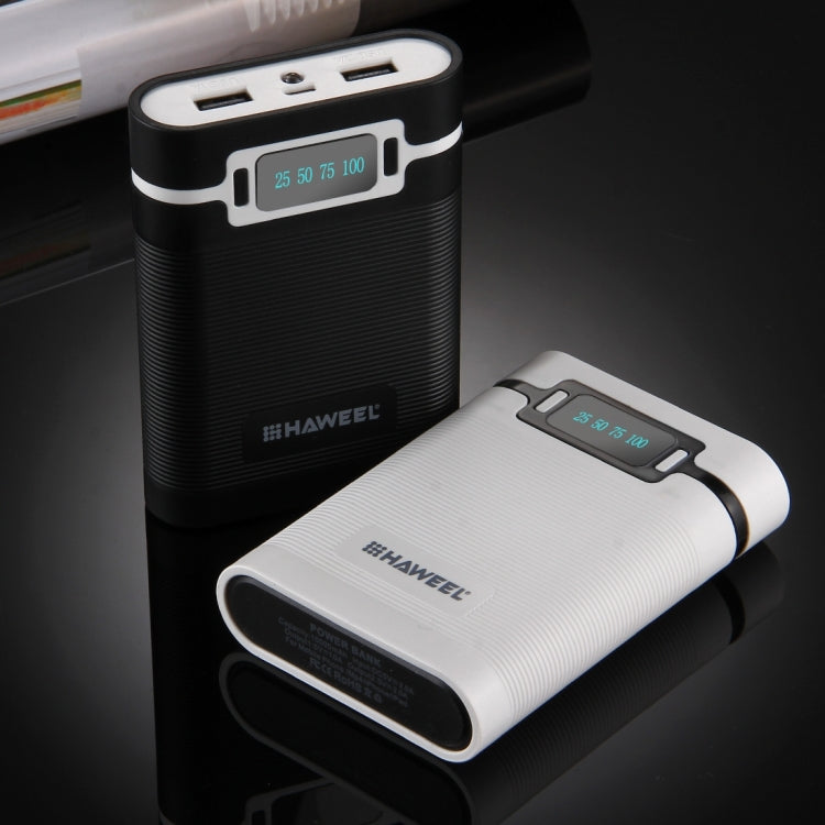 HAWEEL DIY 4 x 18650 Battery (Not Included) 10000mAh Power Bank Shell Box with 2 x USB Output & Display for iPhone, Galaxy, Sony, HTC, Google, Huawei, Xiaomi, Lenovo and other Smartphones(White) - free shipping - PMC TechLife - Order now!