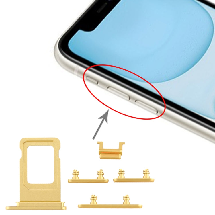 SIM Card Tray + Side Key for iPhone 11(Yellow) - free shipping - PMc TechLife - Order now!