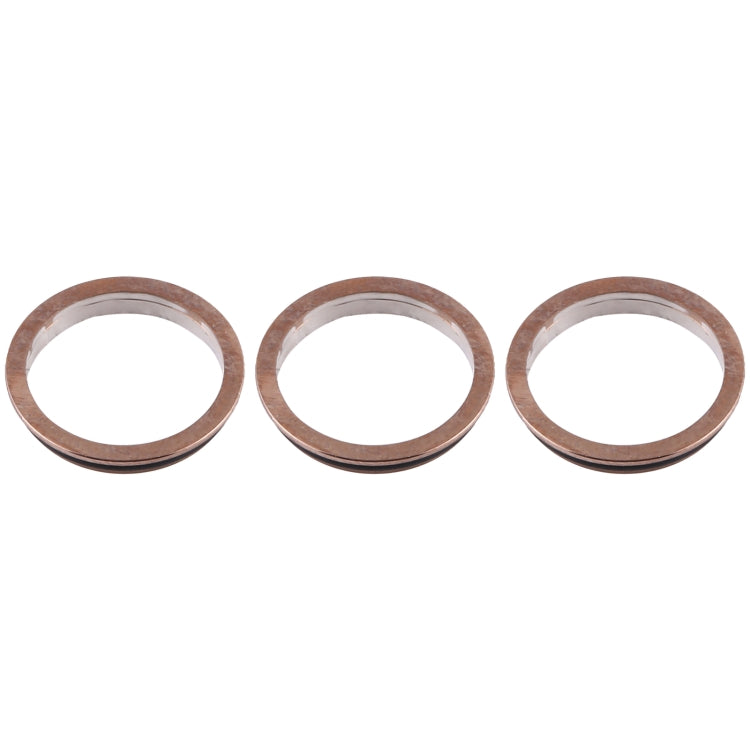 3 PCS Rear Camera Glass Lens Metal Protector Hoop Ring for iPhone 12 Pro(Gold) - Camera Series by PMc TechLife | Online Shopping South Africa | PMc TechLife | Buy Now Pay Later Mobicred