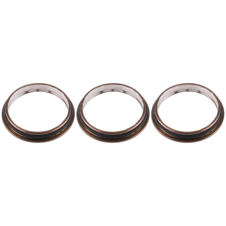 3 PCS Rear Camera Glass Lens Metal Protector Hoop Ring for iPhone 12 Pro(Gold) - Camera Series by PMc TechLife | Online Shopping South Africa | PMc TechLife | Buy Now Pay Later Mobicred