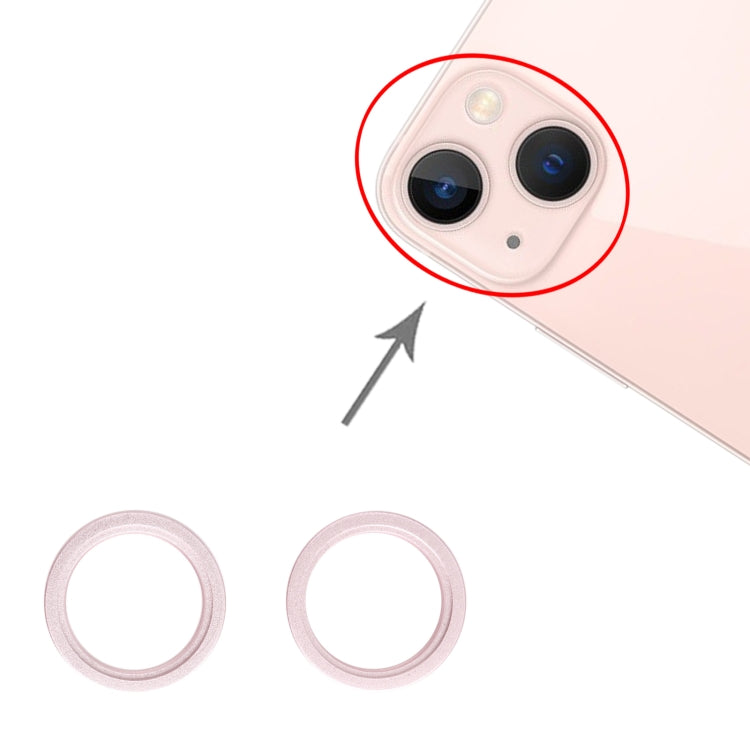 2 PCS Rear Camera Glass Lens Metal Outside Protector Hoop Ring for iPhone 13 mini(Gold) - Camera Series by PMc TechLife | Online Shopping South Africa | PMc TechLife | Buy Now Pay Later Mobicred