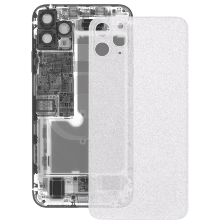 Transparent Frosted Glass Battery Back Cover for iPhone 11 Pro Max(Transparent) - Back Cover by PMC TechLife | Online Shopping South Africa | PMC TechLife | Buy Now Pay Later Mobicred