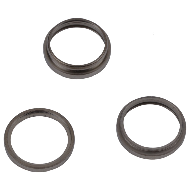 For iPhone 14 Pro 3PCS Rear Camera Glass Lens Metal Outside Protector Hoop Ring(Black) - Camera Series by PMc TechLife | Online Shopping South Africa | PMc TechLife | Buy Now Pay Later Mobicred