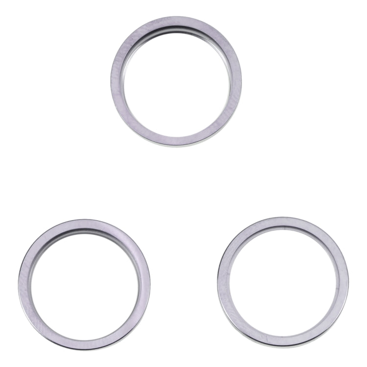 For iPhone 14 Pro 3PCS Rear Camera Glass Lens Metal Outside Protector Hoop Ring(Grey) - Camera Series by PMc TechLife | Online Shopping South Africa | PMc TechLife | Buy Now Pay Later Mobicred