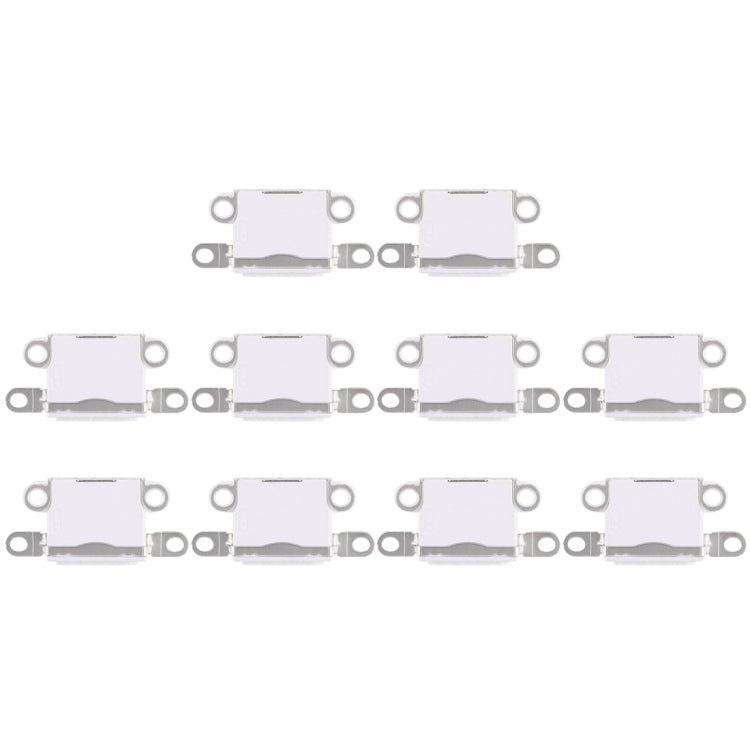 10 PCS Charging Port Connector for iPhone 5 / 5S(White) - iPhone 5 Parts by PMc TechLife | Online Shopping South Africa | PMc TechLife | Buy Now Pay Later Mobicred