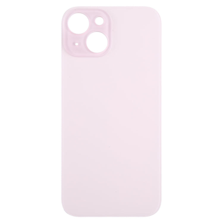 For iPhone 15 Easy Replacement Big Camera Hole Glass Back Battery Cover(Pink) - Back Cover by PMC TechLife | Online Shopping South Africa | PMC TechLife | Buy Now Pay Later Mobicred
