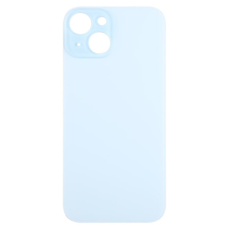 For iPhone 15 Easy Replacement Big Camera Hole Glass Back Battery Cover(Blue) - Back Cover by PMC TechLife | Online Shopping South Africa | PMC TechLife