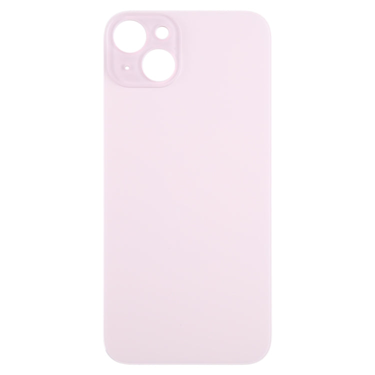 For iPhone 15 Plus Easy Replacement Big Camera Hole Glass Back Battery Cover(Pink) - Back Cover by PMC TechLife | Online Shopping South Africa | PMC TechLife | Buy Now Pay Later Mobicred