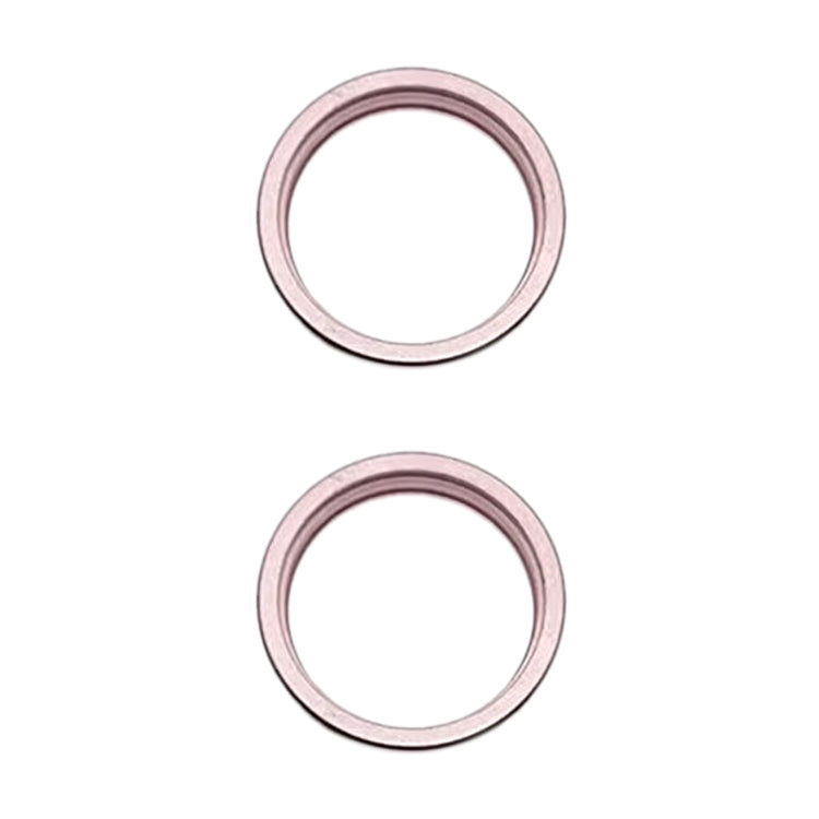 For iPhone 15 / 15 Plus 2pcs/set Rear Camera Glass Lens Metal Outside Protector Hoop Ring (Pink) - Camera Series by PMc TechLife | Online Shopping South Africa | PMc TechLife | Buy Now Pay Later Mobicred