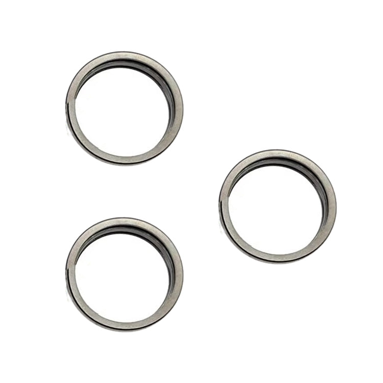 For iPhone 15 Pro / 15 Pro Max 3pcs/set Rear Camera Glass Lens Metal Outside Protector Hoop Ring (Gold) - Camera Series by PMc TechLife | Online Shopping South Africa | PMc TechLife | Buy Now Pay Later Mobicred