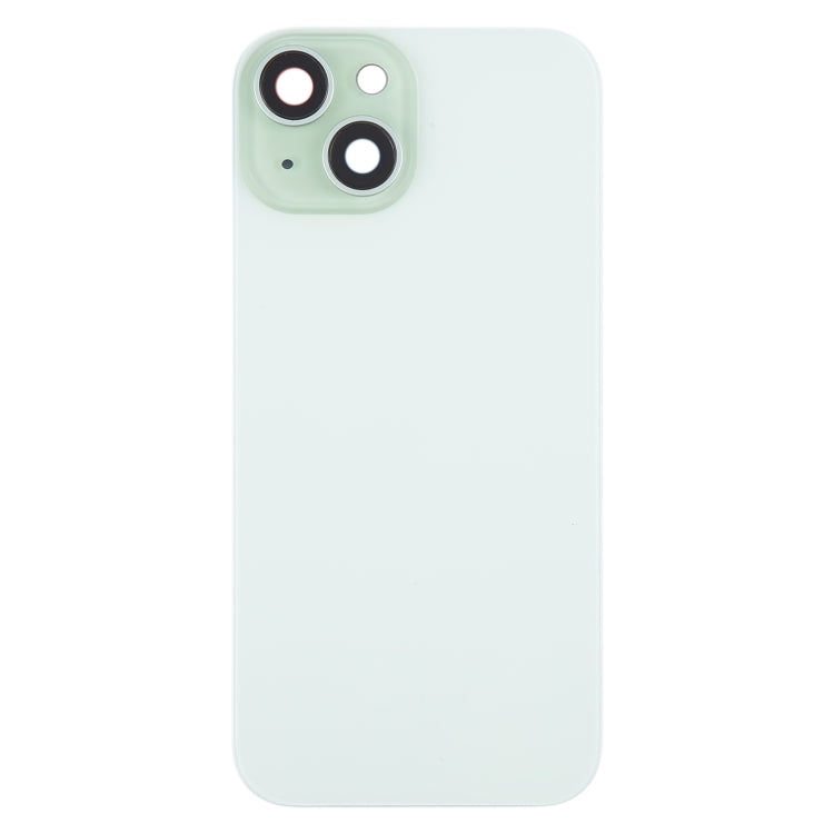For iPhone 15 Plus Battery Back Cover with Camera Lens Cover + MagSafe Magnet(Green) - Back Cover by PMC TechLife | Online Shopping South Africa | PMC TechLife | Buy Now Pay Later Mobicred