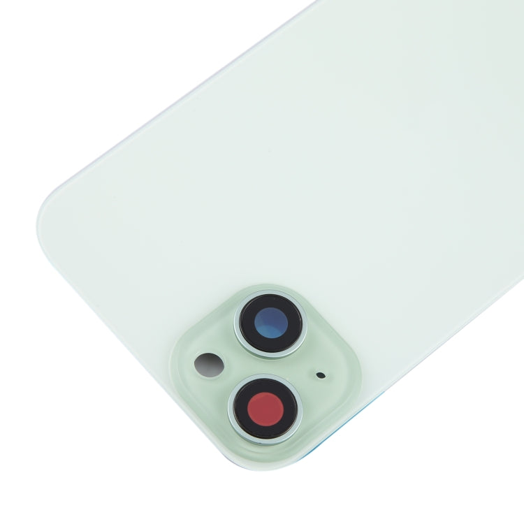 For iPhone 15 Plus Battery Back Cover with Camera Lens Cover + MagSafe Magnet(Green) - Back Cover by PMC TechLife | Online Shopping South Africa | PMC TechLife | Buy Now Pay Later Mobicred