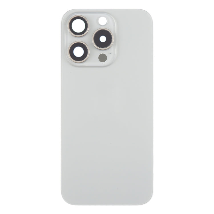 For iPhone 15 Pro Battery Back Cover with Camera Lens Cover + MagSafe Magnet(Titanium) - Back Cover by PMC TechLife | Online Shopping South Africa | PMC TechLife | Buy Now Pay Later Mobicred