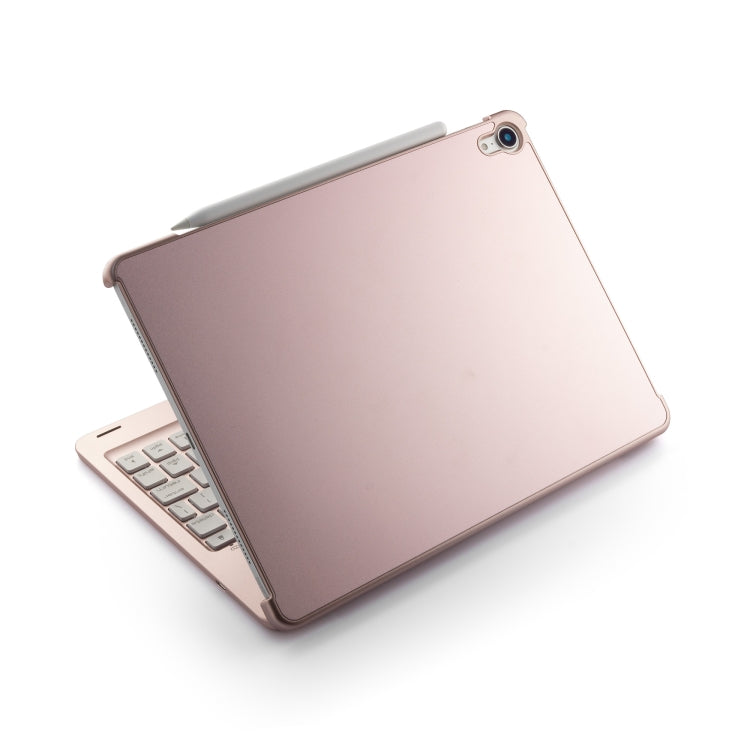 F105A Colorful Backlight Aluminum Backplane Wireless Bluetooth Keyboard Tablet Case for iPad Pro 11 inch ���2018��� (Rose Gold) - For iPad Pro by PMC TechLife | Online Shopping South Africa | PMC TechLife