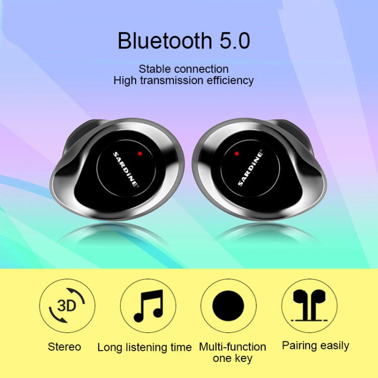 SARDiNE F8 TWS Bluetooth V5.0 Wireless Stereo Earphones with Charging Box(Rose Gold) - TWS Earphone by SARDiNE | Online Shopping South Africa | PMC TechLife | Buy Now Pay Later Mobicred