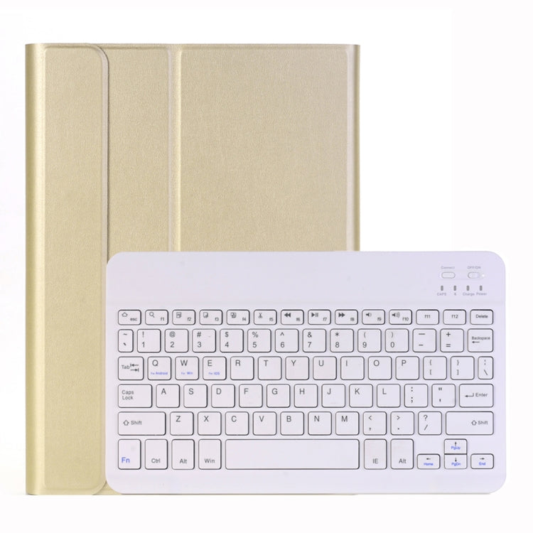 A102 For iPad 10.2 inch Ultra-thin Detachable Bluetooth Keyboard Leather Tablet Case with Stand Function(Gold) - Universal by PMC TechLife | Online Shopping South Africa | PMC TechLife