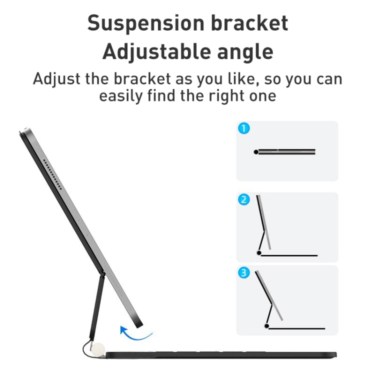 For iPad Air 2022 / 2020 T89 Magic Suspended Bluetooth Keyboard Leather Case(Black) - For iPad Air by PMC TechLife | Online Shopping South Africa | PMC TechLife