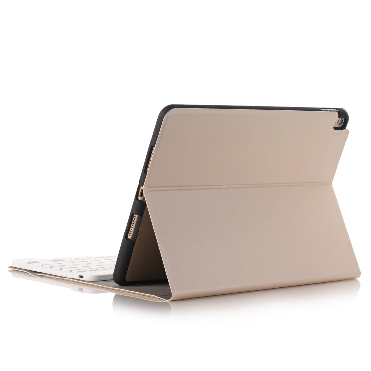 A09B Bluetooth 3.0 Ultra-thin ABS Detachable Bluetooth Keyboard Leather Tablet Case for iPad Air / Pro 10.5 inch (2019), with Pen Slot & Holder (Gold) - For iPad Pro by PMC TechLife | Online Shopping South Africa | PMC TechLife