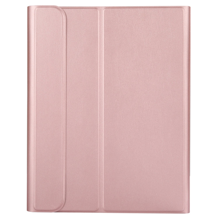 A11B Bluetooth 3.0 Ultra-thin ABS Detachable Bluetooth Keyboard Leather Tablet Case for iPad Air 4 / Air 5 / Pro 11 inch 2022 / 2021 / 2020 / 2018, with Pen Slot & Holder (Rose Gold) - For iPad Pro by PMC Jewellery | Online Shopping South Africa | PMC Jewellery | Buy Now Pay Later Mobicred