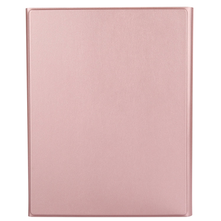 A11B Bluetooth 3.0 Ultra-thin ABS Detachable Bluetooth Keyboard Leather Tablet Case for iPad Air 4 / Air 5 / Pro 11 inch 2022 / 2021 / 2020 / 2018, with Pen Slot & Holder (Rose Gold) - For iPad Pro by PMC Jewellery | Online Shopping South Africa | PMC Jewellery | Buy Now Pay Later Mobicred