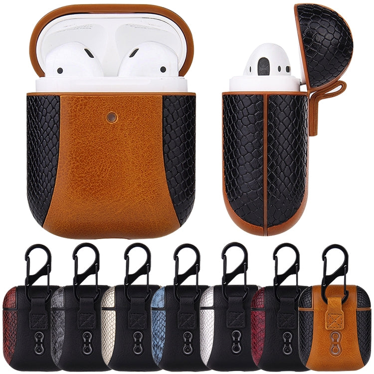 Colour-matching Flip-over Leather Earphones Shockproof Protective Case for Apple AirPods 1 / 2(Brown) - free shipping - PMC TechLife - Order now!