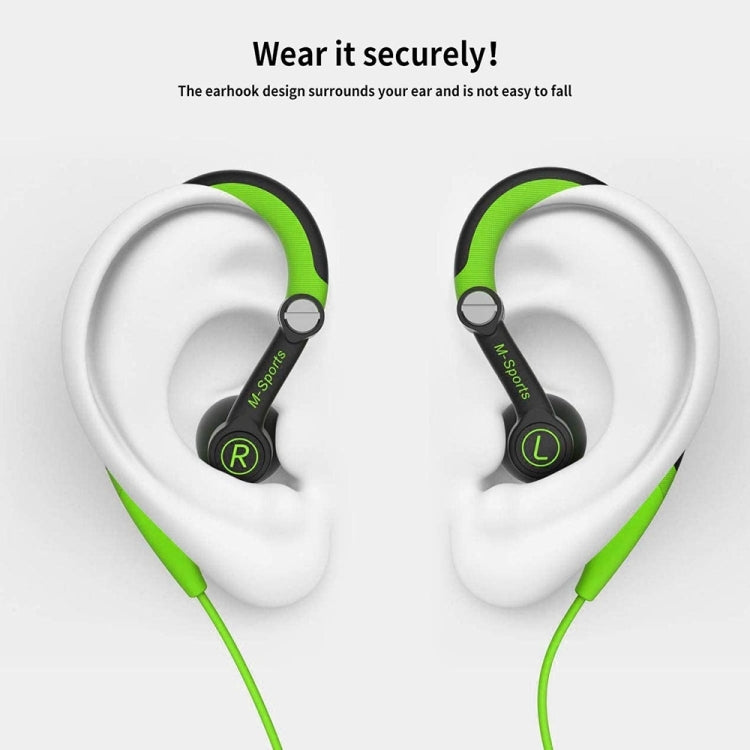 Mucro Type-C Plug In-Ear Sport Earhook Wired Stereo Headphones for Jogging Gym (Green) - free shipping - PMC Jewellery - Order now!
