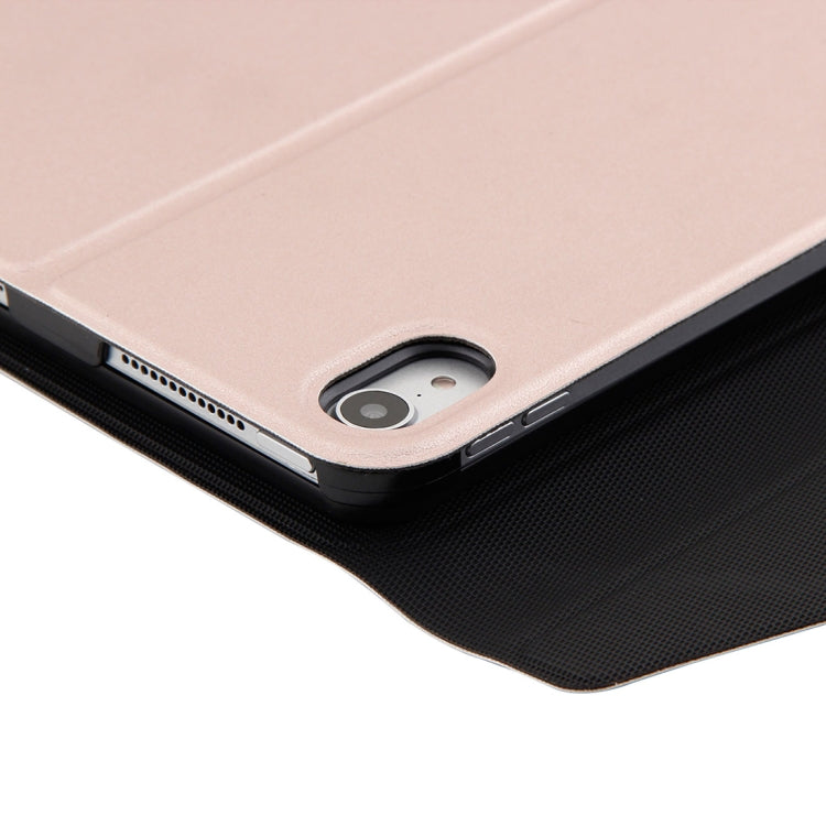 1130B Detachable Bluetooth 3.0 ABS Brushed Texture Keyboard + Lambskin Texture Leather Tablet Case for iPad Pro 11 inch (2018), with Three-gear Adjustment / Magnetic / Sleep Function(Pink) - For iPad Pro by PMC TechLife | Online Shopping South Africa | PMC TechLife
