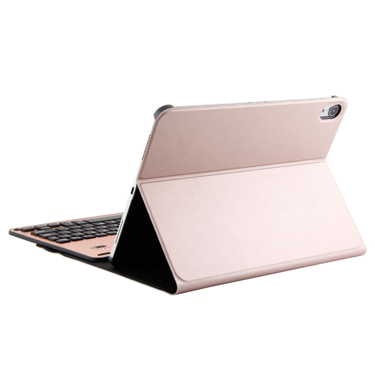 1139B Detachable Bluetooth 3.0 Aluminum Alloy Keyboard + Lambskin Texture Leather Tablet Case for iPad Pro 11 inch (2018), with Three-gear Adjustment / Magnetic / Sleep Function (Pink) - For iPad Pro by PMC TechLife | Online Shopping South Africa | PMC TechLife | Buy Now Pay Later Mobicred