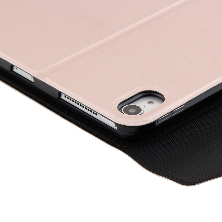 1139B Detachable Bluetooth 3.0 Aluminum Alloy Keyboard + Lambskin Texture Leather Tablet Case for iPad Pro 11 inch (2018), with Three-gear Adjustment / Magnetic / Sleep Function (Pink) - For iPad Pro by PMC TechLife | Online Shopping South Africa | PMC TechLife | Buy Now Pay Later Mobicred