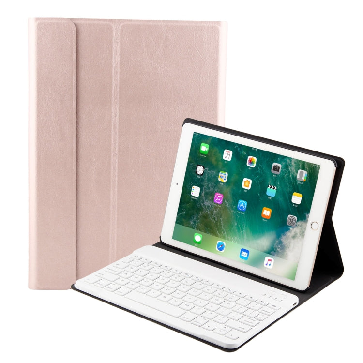 FT-1030 Bluetooth 3.0 ABS Brushed Texture Keyboard + Skin Texture Leather Tablet Case for iPad Air / Air 2 / iPad Pro 9.7 inch, with Three-gear Angle Adjustment / Magnetic / Sleep Function (Pink) - For iPad Pro by PMC TechLife | Online Shopping South Africa | PMC TechLife