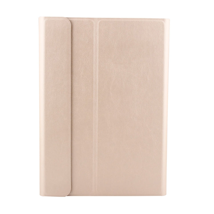 FT-1030 Bluetooth 3.0 ABS Brushed Texture Keyboard + Skin Texture Leather Tablet Case for iPad Air / Air 2 / iPad Pro 9.7 inch, with Three-gear Angle Adjustment / Magnetic / Sleep Function (Gold) - free shipping - PMC TechLife - Order now!