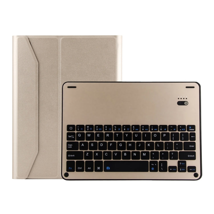 FT-1038E Detachable Bluetooth 3.0 Aluminum Alloy Keyboard + Lambskin Texture Leather Tablet Case for iPad Air / Air 2 / iPad Pro 9.7 inch, with Pen Slot / Water Repellent / Three-gear Angle Adjustment / Magnetic / Sleep Function (Gold) - For iPad Pro by PMC TechLife | Online Shopping South Africa | PMC TechLife