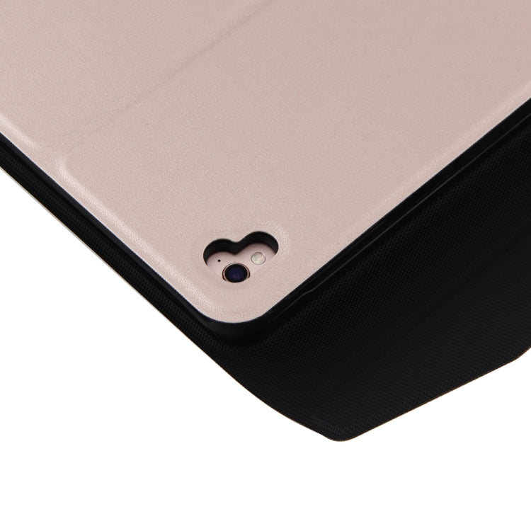 FT-1038E Detachable Bluetooth 3.0 Aluminum Alloy Keyboard + Lambskin Texture Leather Tablet Case for iPad Air / Air 2 / iPad Pro 9.7 inch, with Pen Slot / Water Repellent / Three-gear Angle Adjustment / Magnetic / Sleep Function (Gold) - For iPad Pro by PMC TechLife | Online Shopping South Africa | PMC TechLife