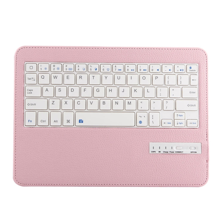 IP011 Detachable Bluetooth 3.0 ABS Keyboard + Litchi Texture Leather Tablet Case for iPad Pro 11 inch (2018), with Sleep Function (Pink) - For iPad Pro by PMC TechLife | Online Shopping South Africa | PMC TechLife