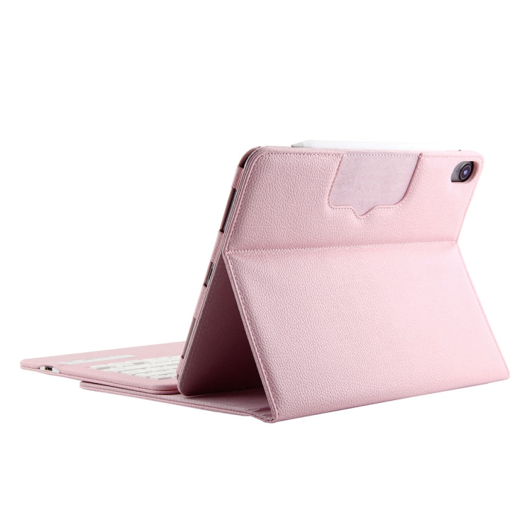 IP011 Detachable Bluetooth 3.0 ABS Keyboard + Litchi Texture Leather Tablet Case for iPad Pro 11 inch (2018), with Sleep Function (Pink) - For iPad Pro by PMC TechLife | Online Shopping South Africa | PMC TechLife
