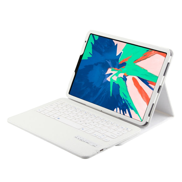 IP011 Detachable Bluetooth 3.0 ABS Keyboard + Litchi Texture Leather Tablet Case for iPad Pro 11 inch (2018), with Sleep Function (White) - free shipping - PMC TechLife - Order now!