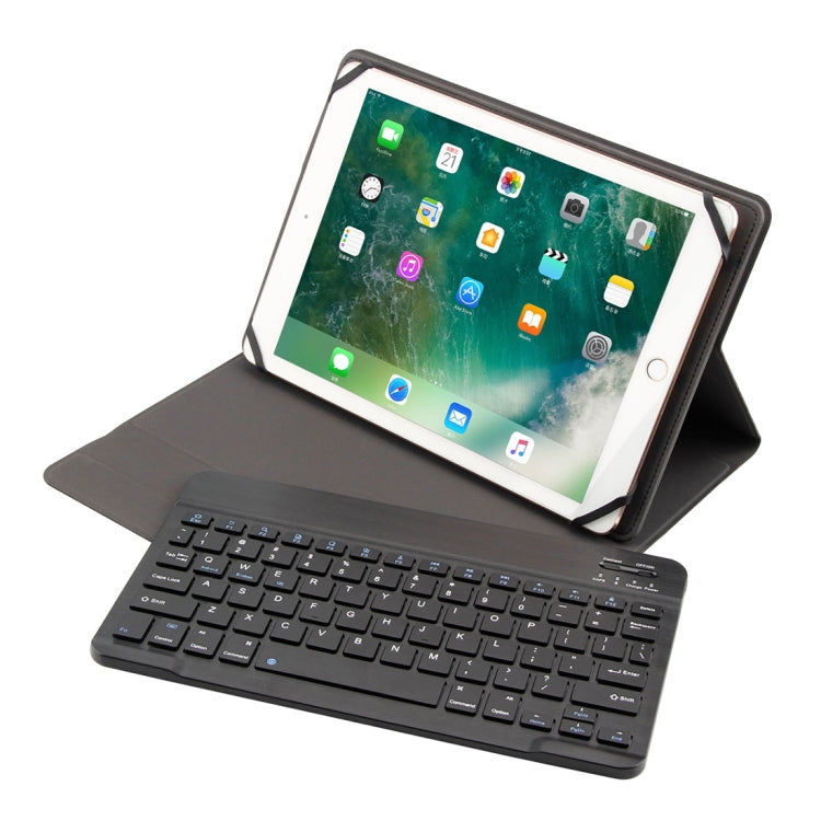TY-1031 Universal Bluetooth 3.0 ABS Brushed Texture Keyboard + Leather Tablet Case for iOS, Windows, Android Tablet PC Between 9-10.5 inch(Black) - For iPad Pro by PMC TechLife | Online Shopping South Africa | PMC TechLife