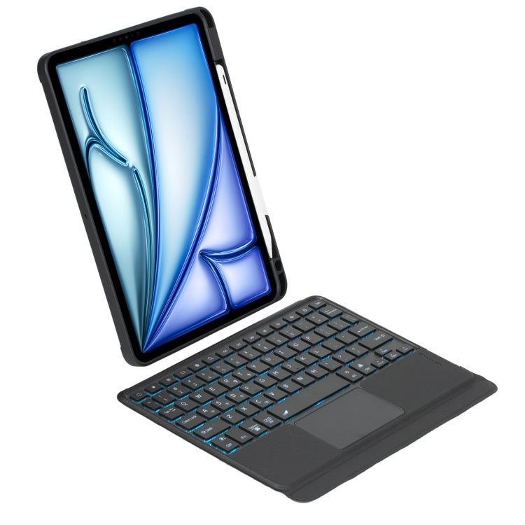 T11B-AS Detachable Rotating Backlit Touch Bluetooth Keyboard Case For iPad Air 11 2025 / Air 11 2024 / Air 5 / Air 4 10.9 / Pro 11 2022 2021 2020 2018 - For iPad Pro by PMC TechLife | Online Shopping South Africa | PMC TechLife | Buy Now Pay Later Mobicred